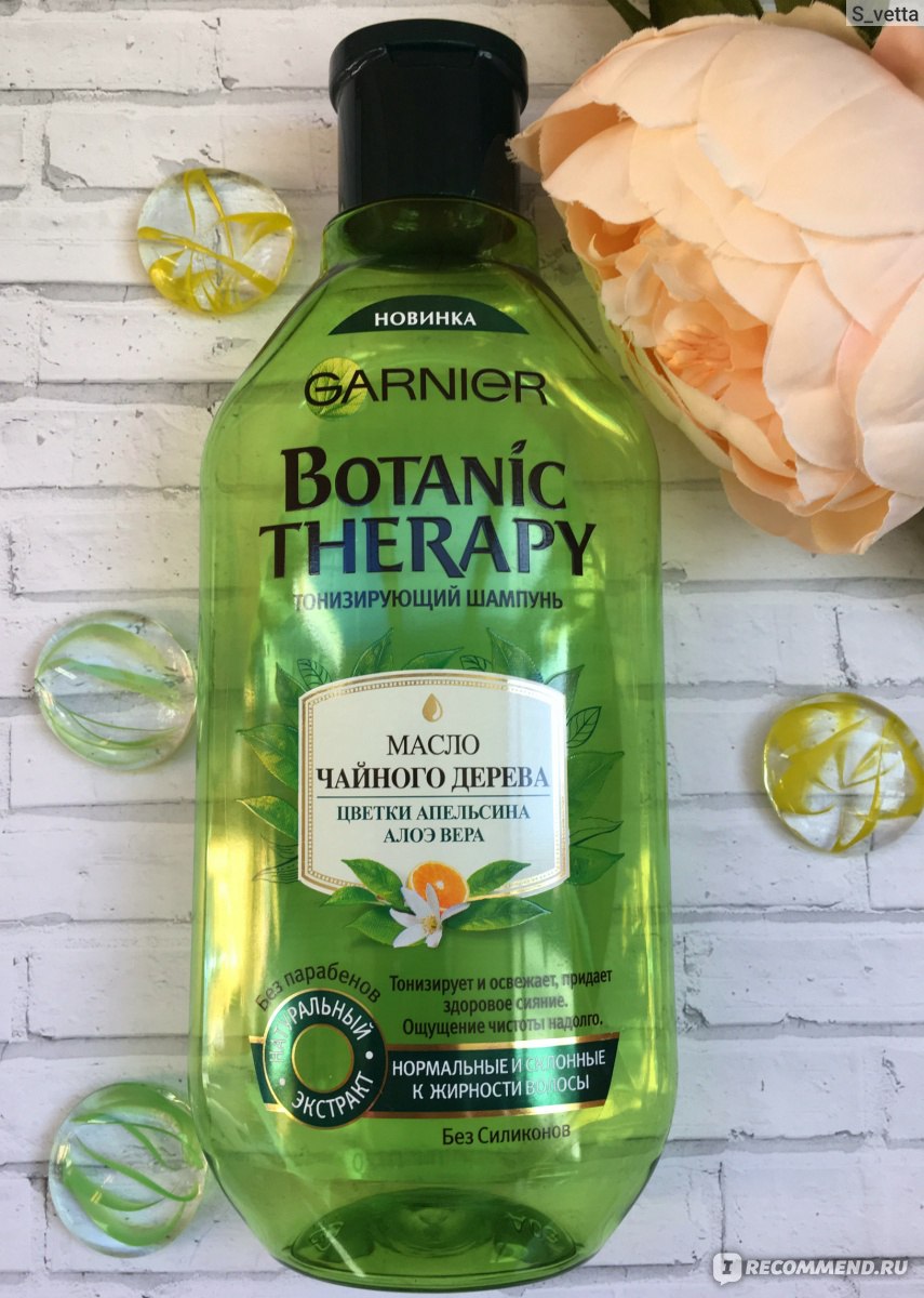 Шампунь Garnier Botanic Therapy Чайное дерево, цветки апельсина, алоэ вера  - «Шампунь Garnier Botanic Therapy Чайное дерево, цветки апельсина, алоэ  вера - для нормальных волос может быть и подойдет, а вот обладательницам