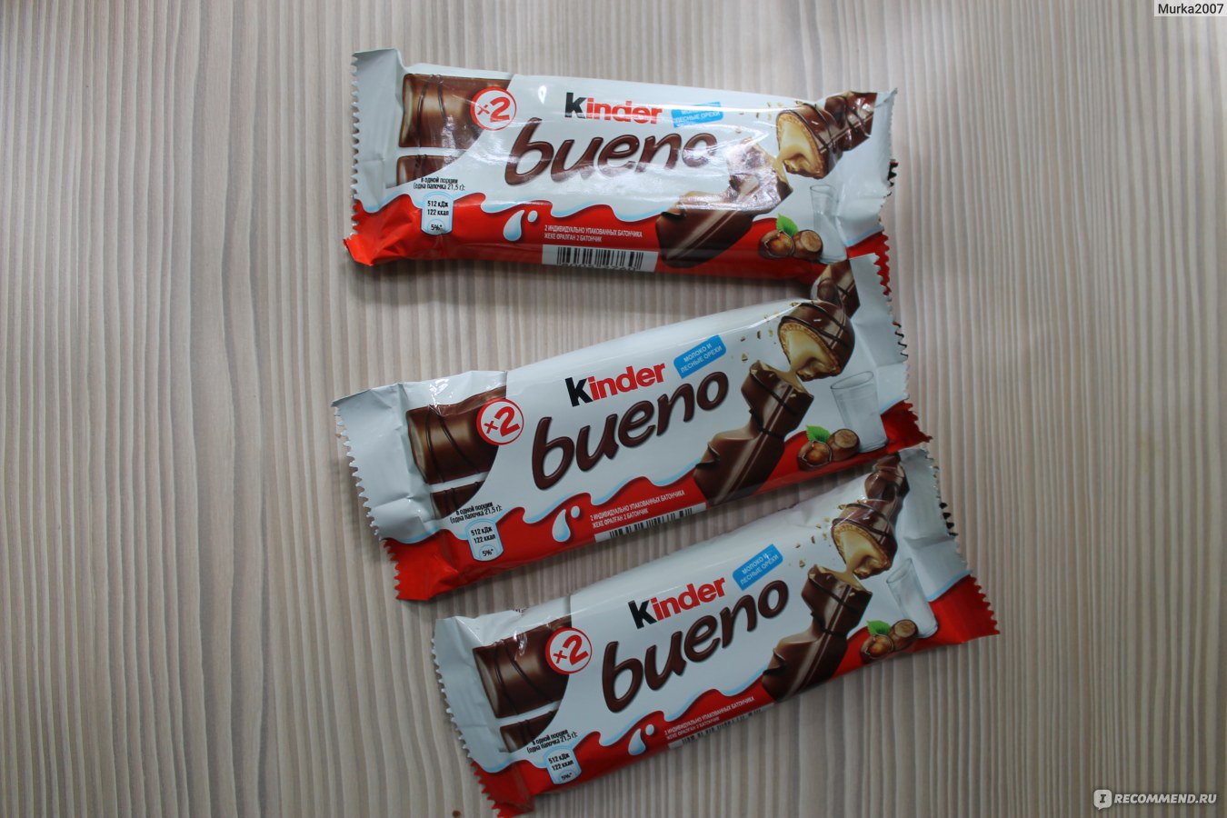 Шоколадку kinder bueno в Молочном шоколаде