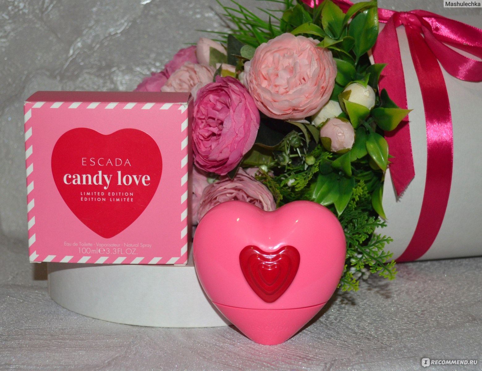 Candy love. Escada Candy. Эскада Канди лав. Туалетная вода Escada Candy Love. Эскада сердце.