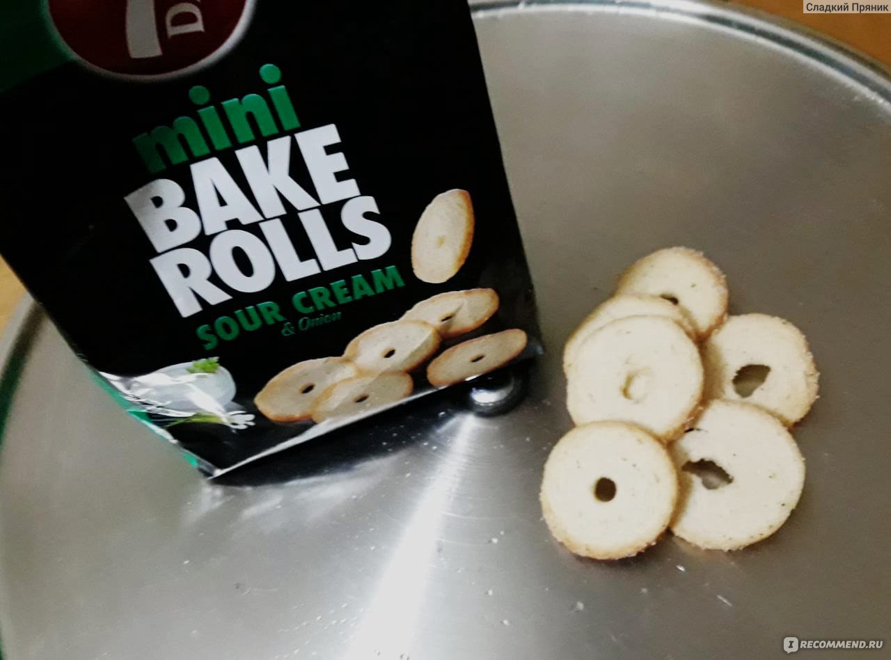 Сухарики 7 days Mini bake rolls сметана и лук - «Похрустим?Милые сухарики,  или не такие уж милые?» | отзывы