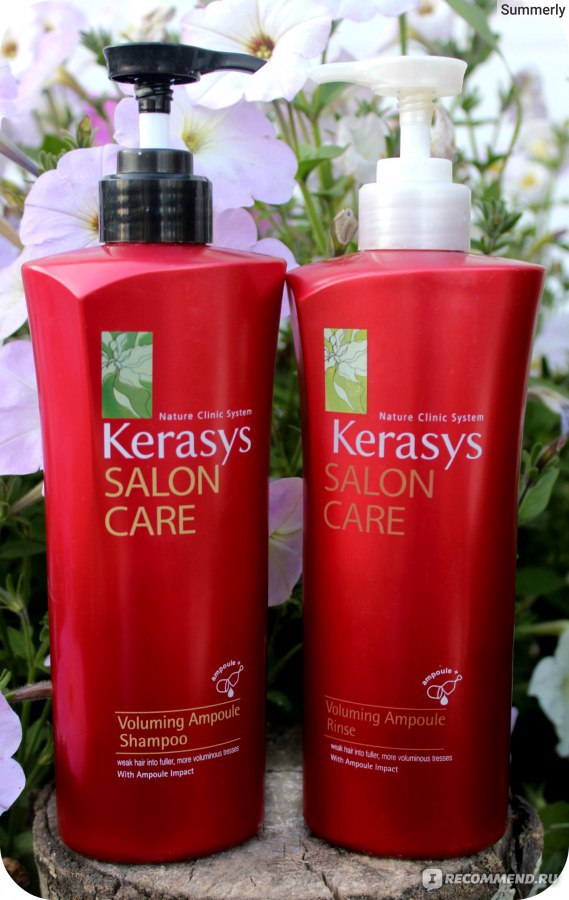 Кондиционер для волос kerasys salon care straightening ampoule rinse