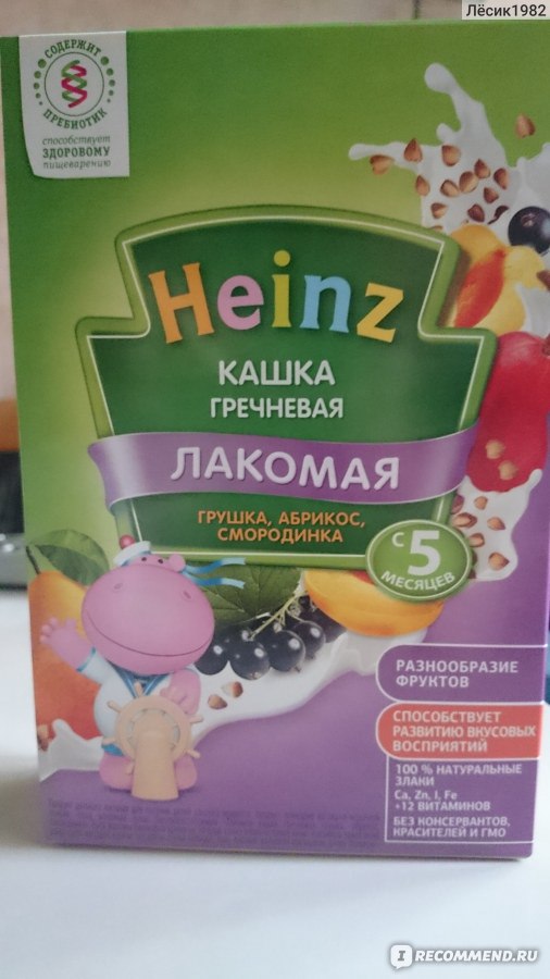 Каша heinz лакомая пшеничная абрикос персик вишенка