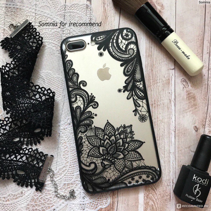 Чехол для мобильного телефона Aliexpress Sexy Retro Floral Phone Case For  Apple iPhone 7 6 6s 5 5s SE Plus Lace Flower Hard PC+TPU Cases Back Cover  Capa For iPhone7Plus - «☀