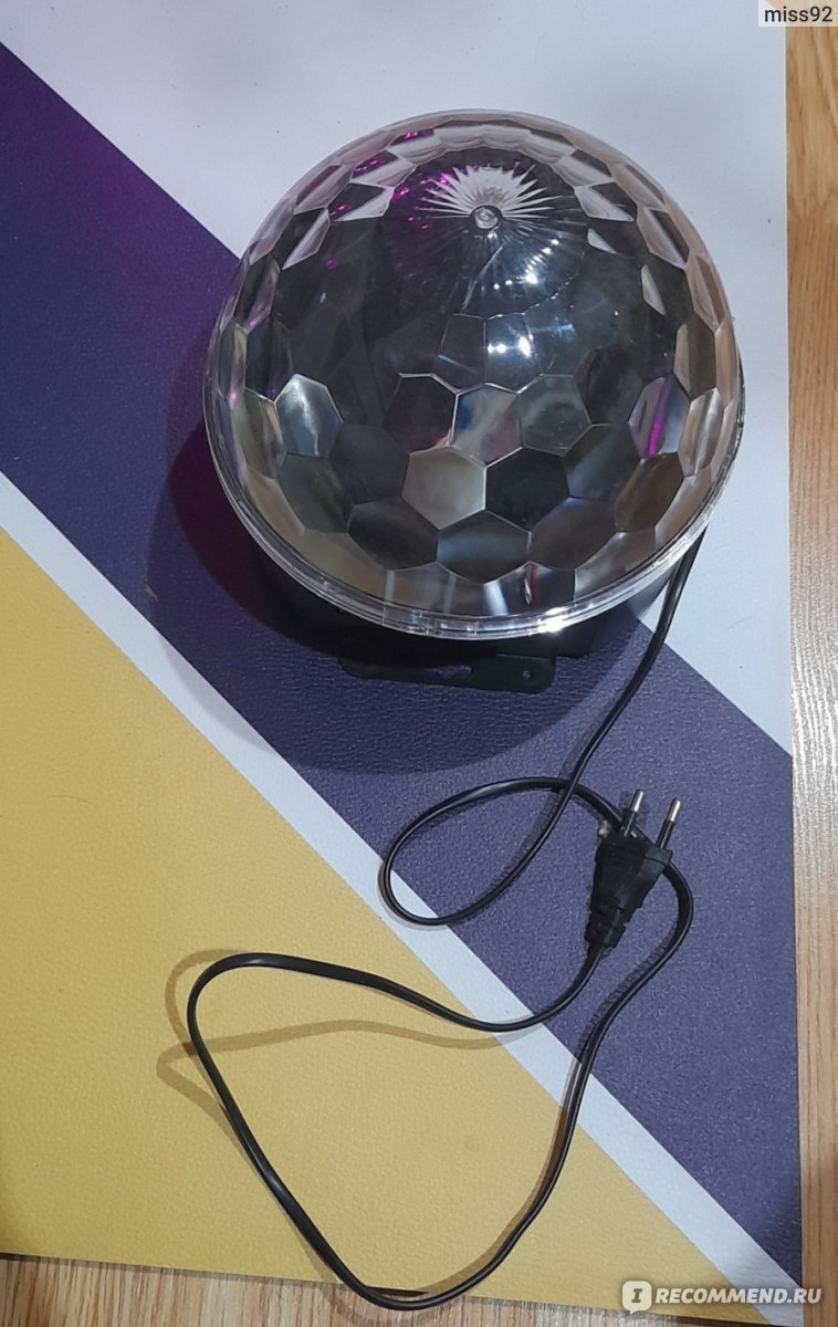 MP3 LED MAGIC BALL LIGHT Диско-шар - «Дискотека дома, в любое время года!  Пультик, флешка в комплекте, от вас настроение!» | отзывы