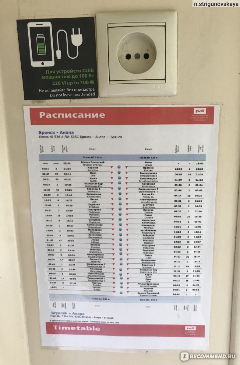 Поезд 536А/535С Смоленск - Брянск - Анапа - «Назову три Д : дорого, долго,  да и опасно! » | отзывы