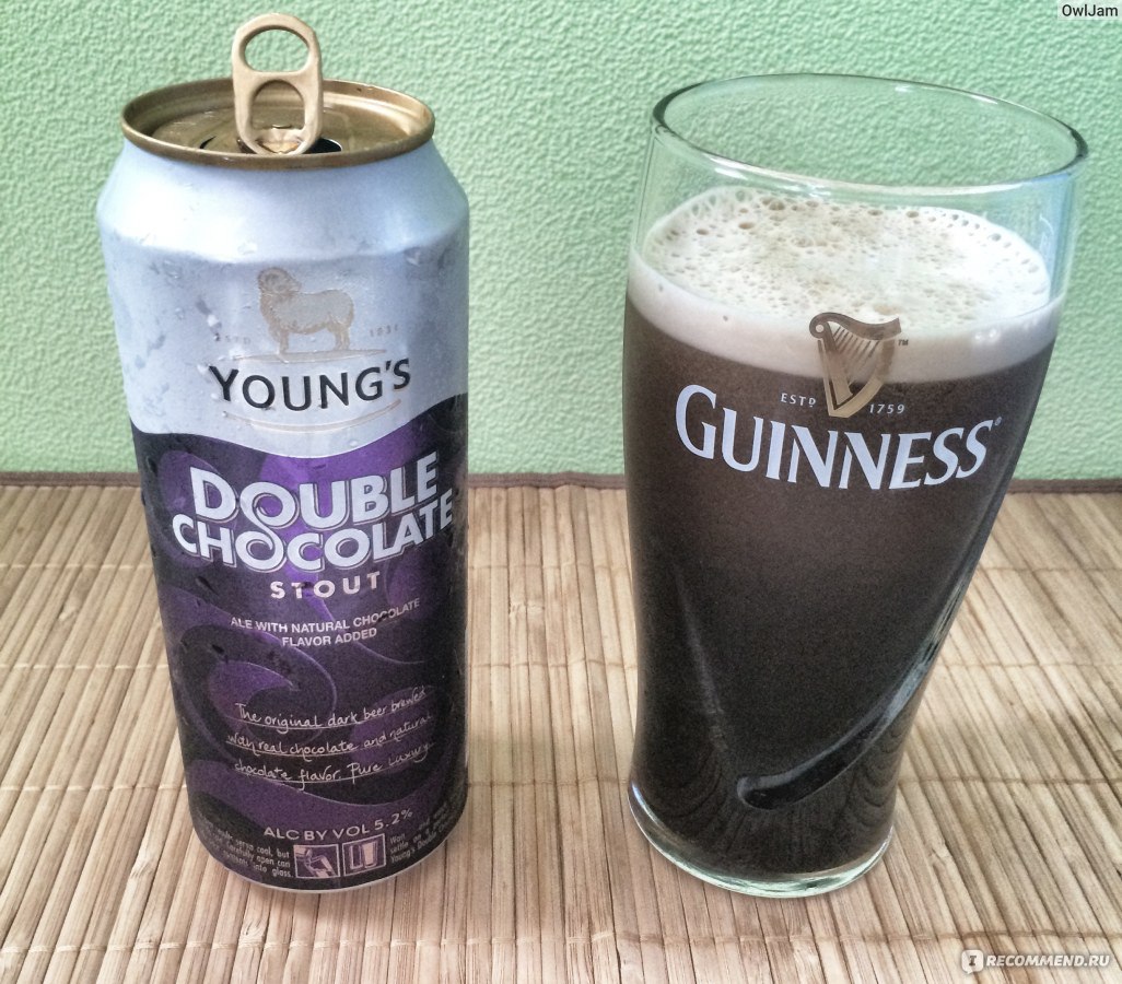 Пиво Youngs Double Chocolate Stout «Пиво с шоколадом Стаут с