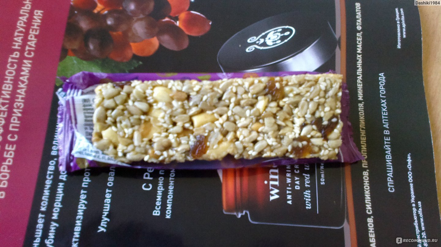 Батончик ECO SNACK Зерновой с изюмом - «Зерновой батончик с изюмом ...