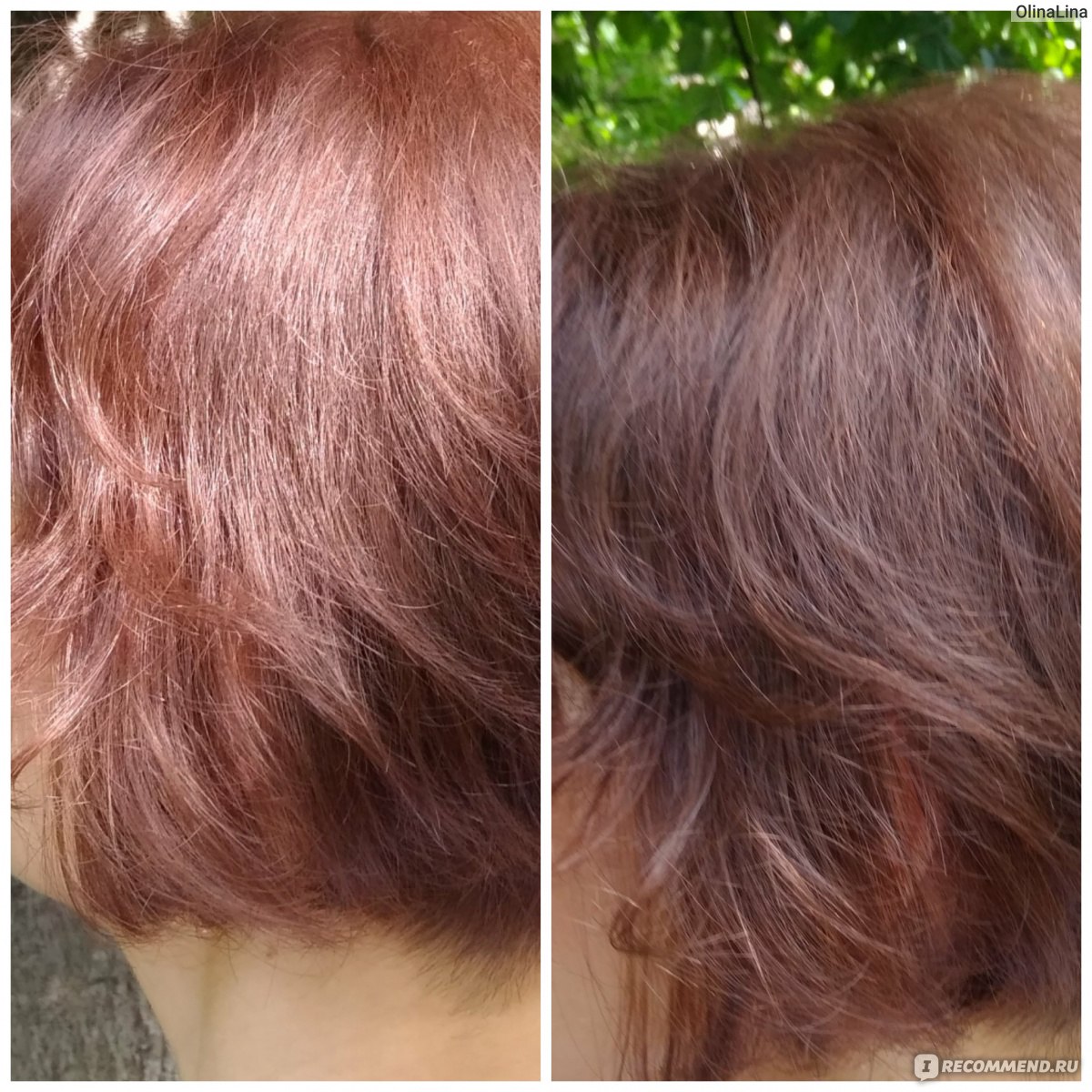 Мусс для волос до и после