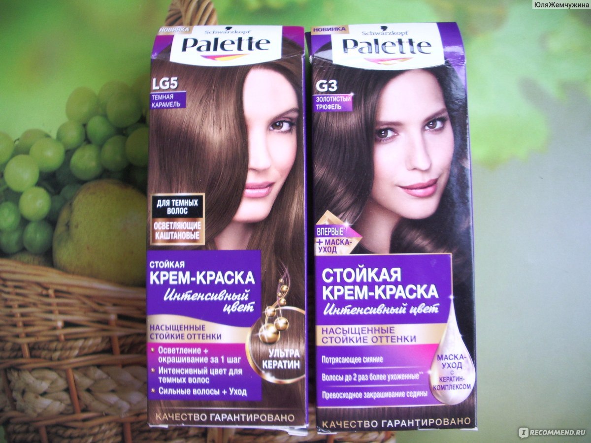 Крем-краска для волос palette lg5 темная карамель