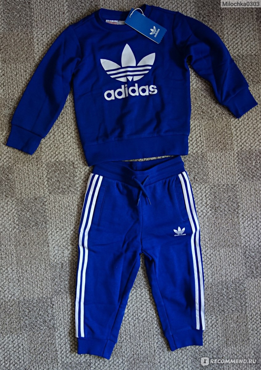 Спортивный костюм Adidas Originals 2-Pack Trefoil Logo Infants Sweatshirt Set Team Royal Blue/White. Артикул 614968_TEAMROYAL - «Теперь и у моего сына есть настоящий Спортивный костюм Adidas Originals. Костюм красивый, стильный и самое