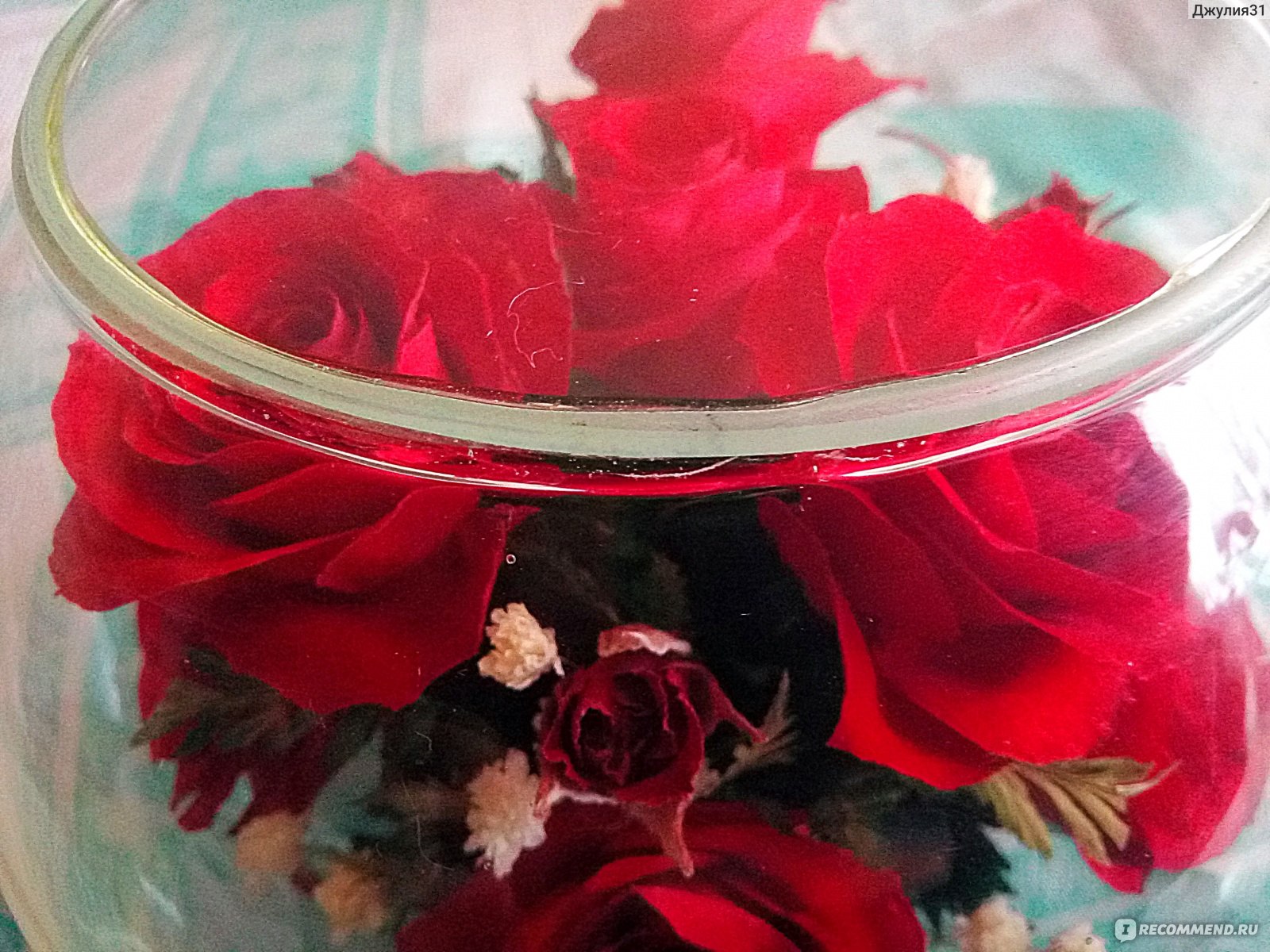 Живые цветы в вакууме Natural Flower Products (NFP) Композиция розы в стекле(артикул BMR13) - «Сомнительная красота! Про живые цветы в вакууме и\
