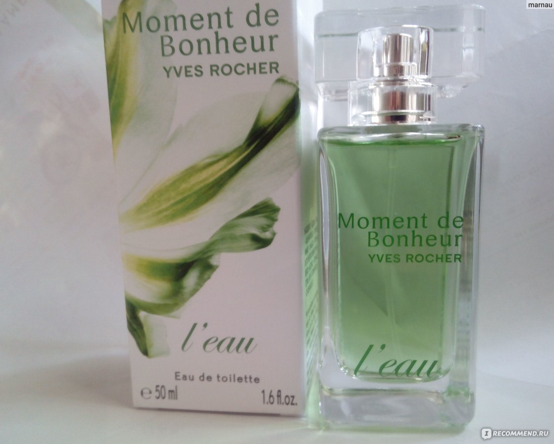 Ив роше отзывы. Yves Rocher moment de bonheur l'Eau. Момент счастья лё Ив Роше. Moment de bonheur l'Eau туалетная вода Ив Роше фото. Духи Ив Роше 1994г.