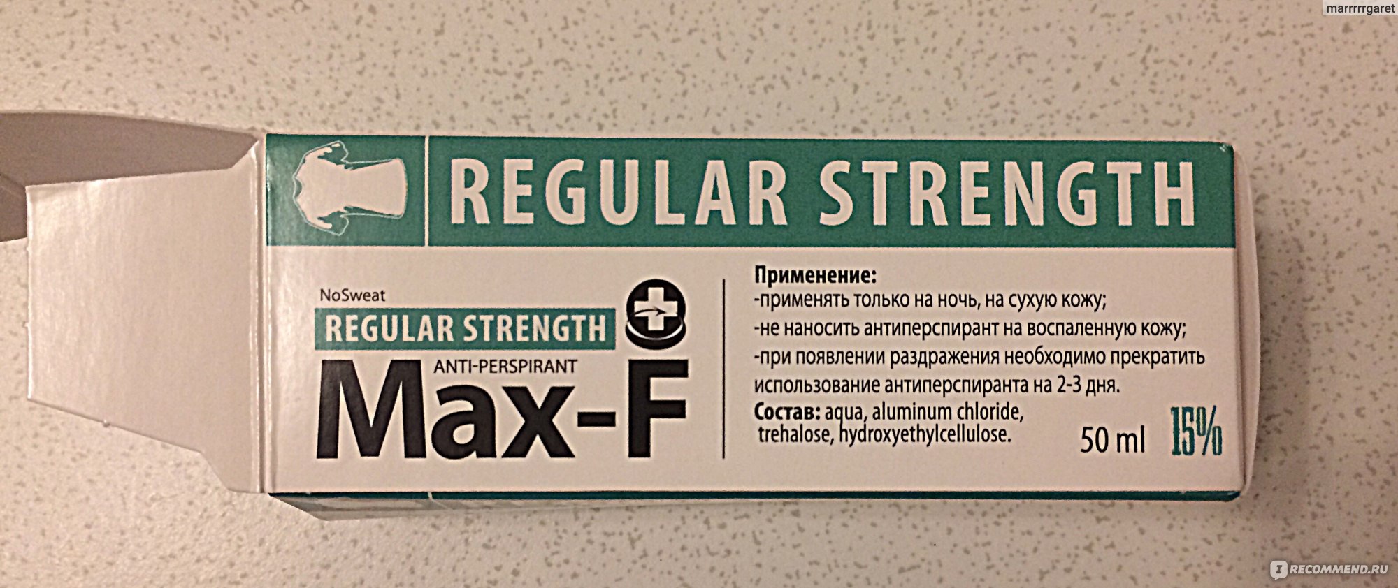 Дезодорант-антиперспирант Max-F Regular Strength 15% фото