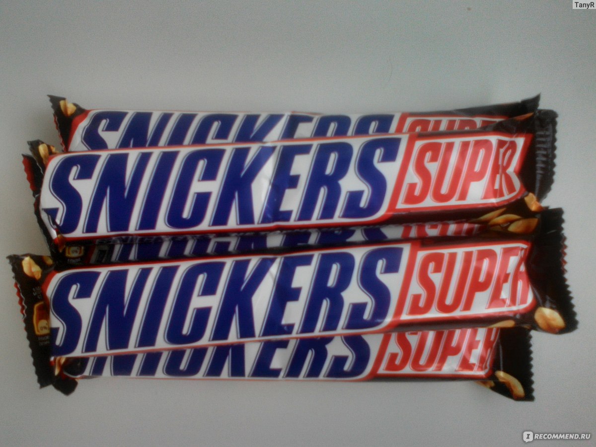 Шоколадный батончик snickers super 95 гр