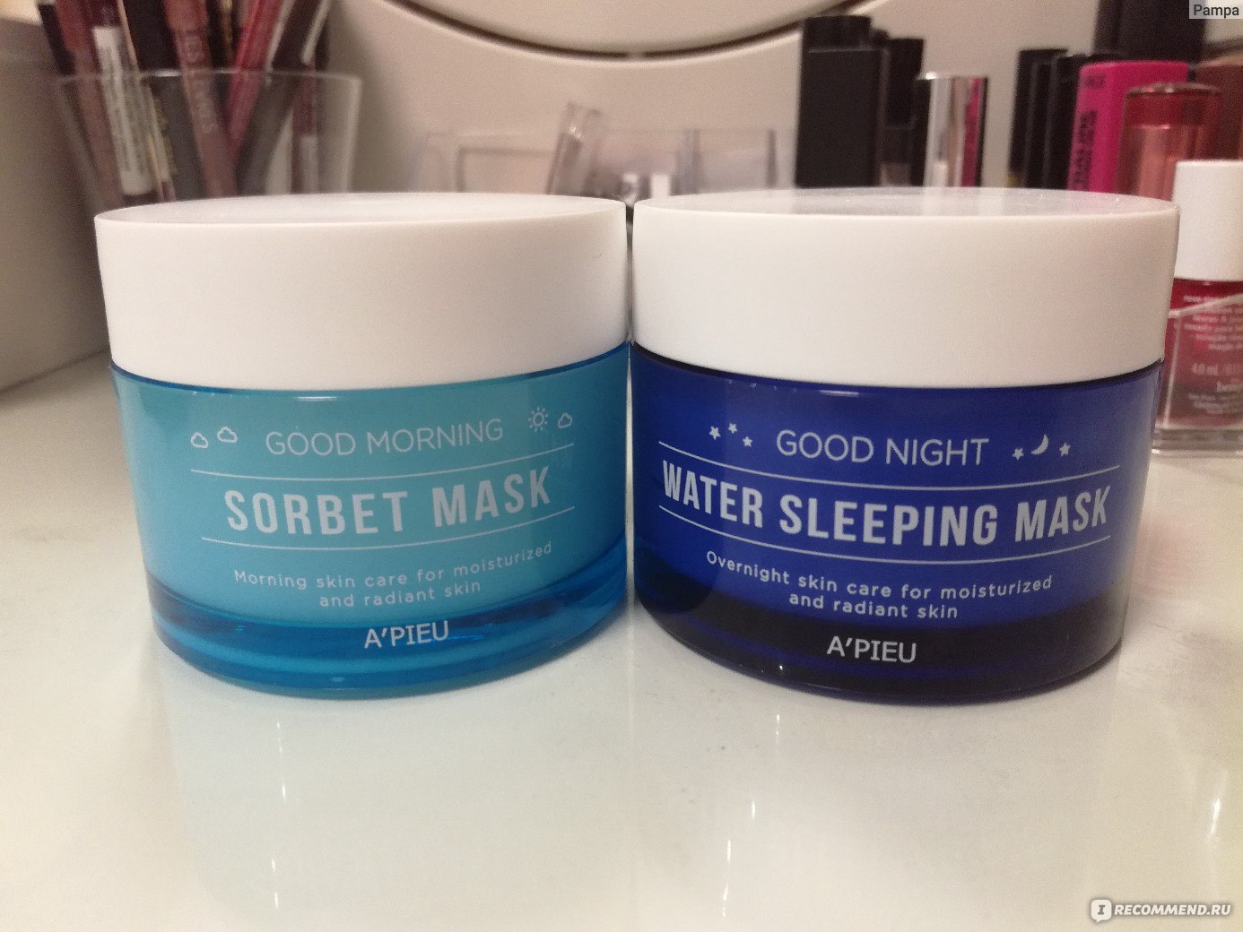 Ночная маска отзывы. APIEU маска ночная увлажняющая. APIEU Sorbet Mask. A'PIEU Sorbet Mask. A'PIEU good_morning_Sorbet_Mask.