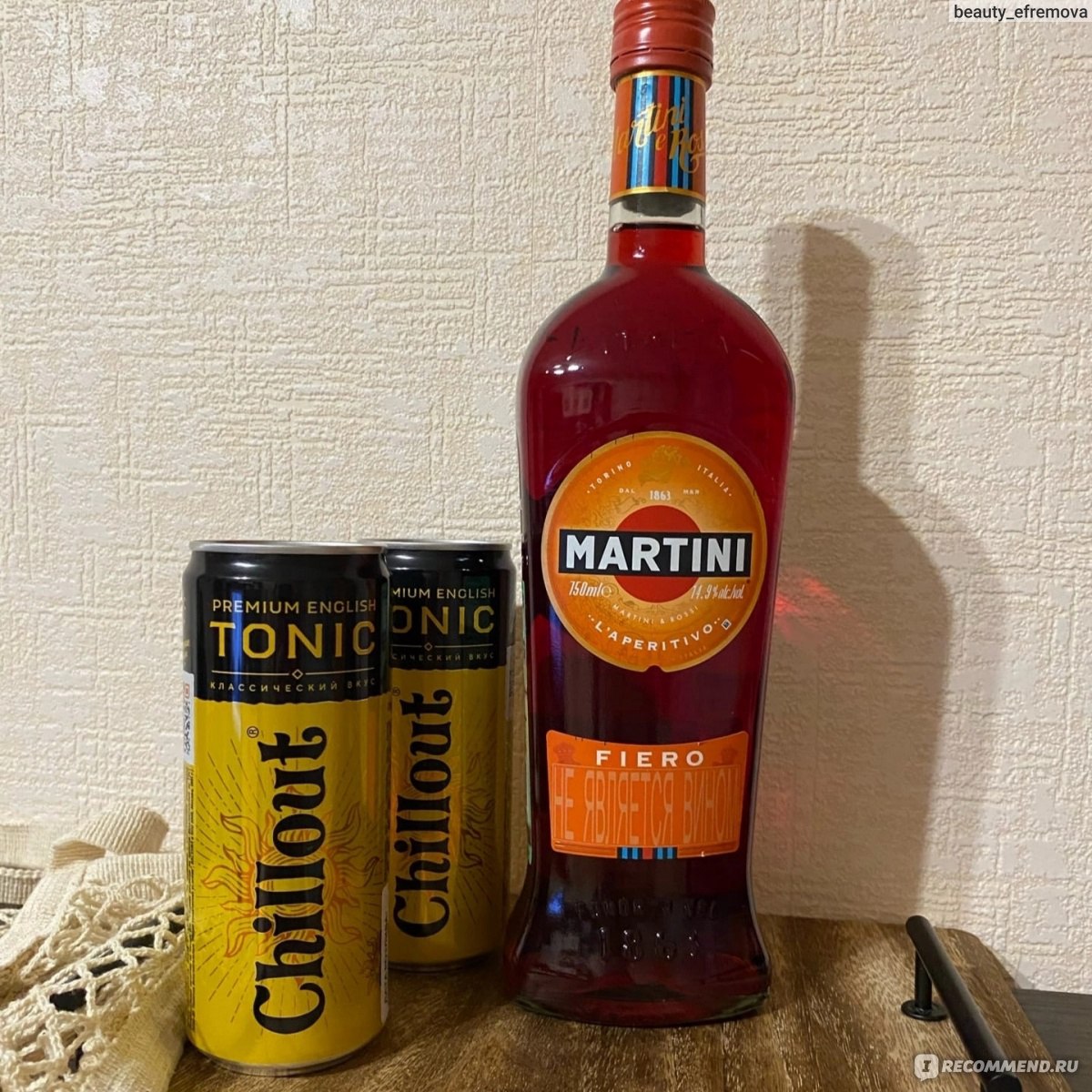 Вермут Martini Fiero - «Martini Fiero понравился даже больше, чем классика.  Вкусный алкогольный коктейль получается как с тоником, так и просто с  лимонадом) » | отзывы