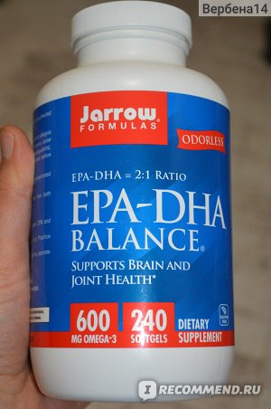 БАД Jarrow Formulas EPA-DHA balance ЭПК-ДГК баланс фото