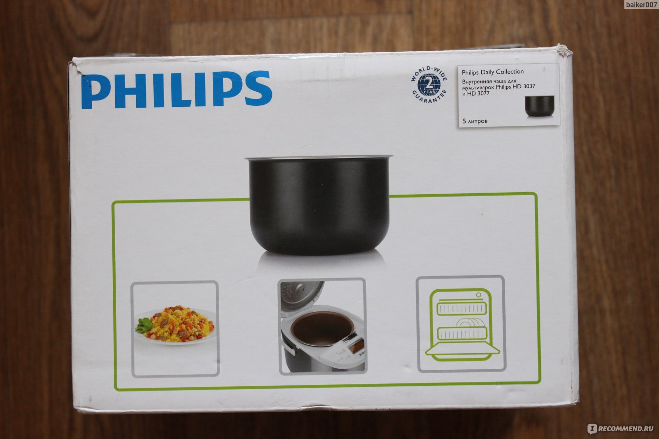 Чаша для мультиварки Philips Daily Collection HD3737/03 - «Хорошая и  качественная чаша Philips. Покупала я её для Супры 4511, и моей мультиварки  через 1,5 месяца пришёл конец. Виновата ли новая чаша в