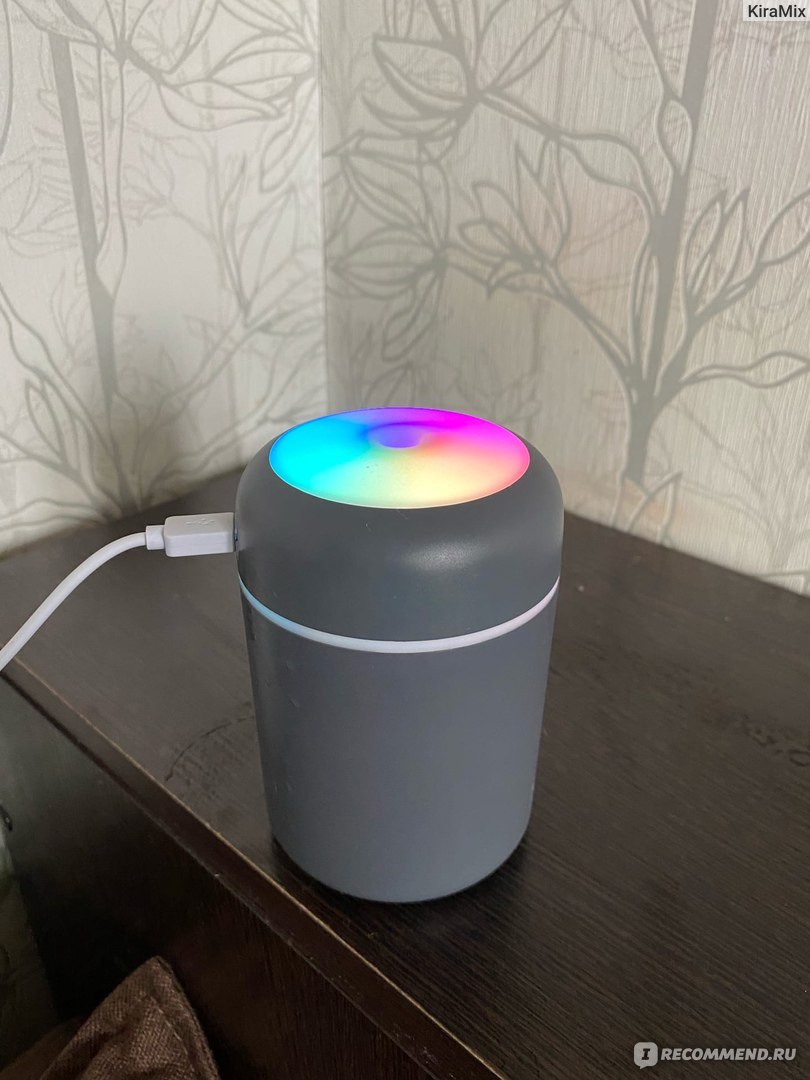 Увлажнитель воздуха Aliexpress 300ml USB Air Humidifier Mini Ultrasonic Humidifier Aroma Essential Oil Diffuser 7 Colors Night Light Purifier Home Mist Maker фото