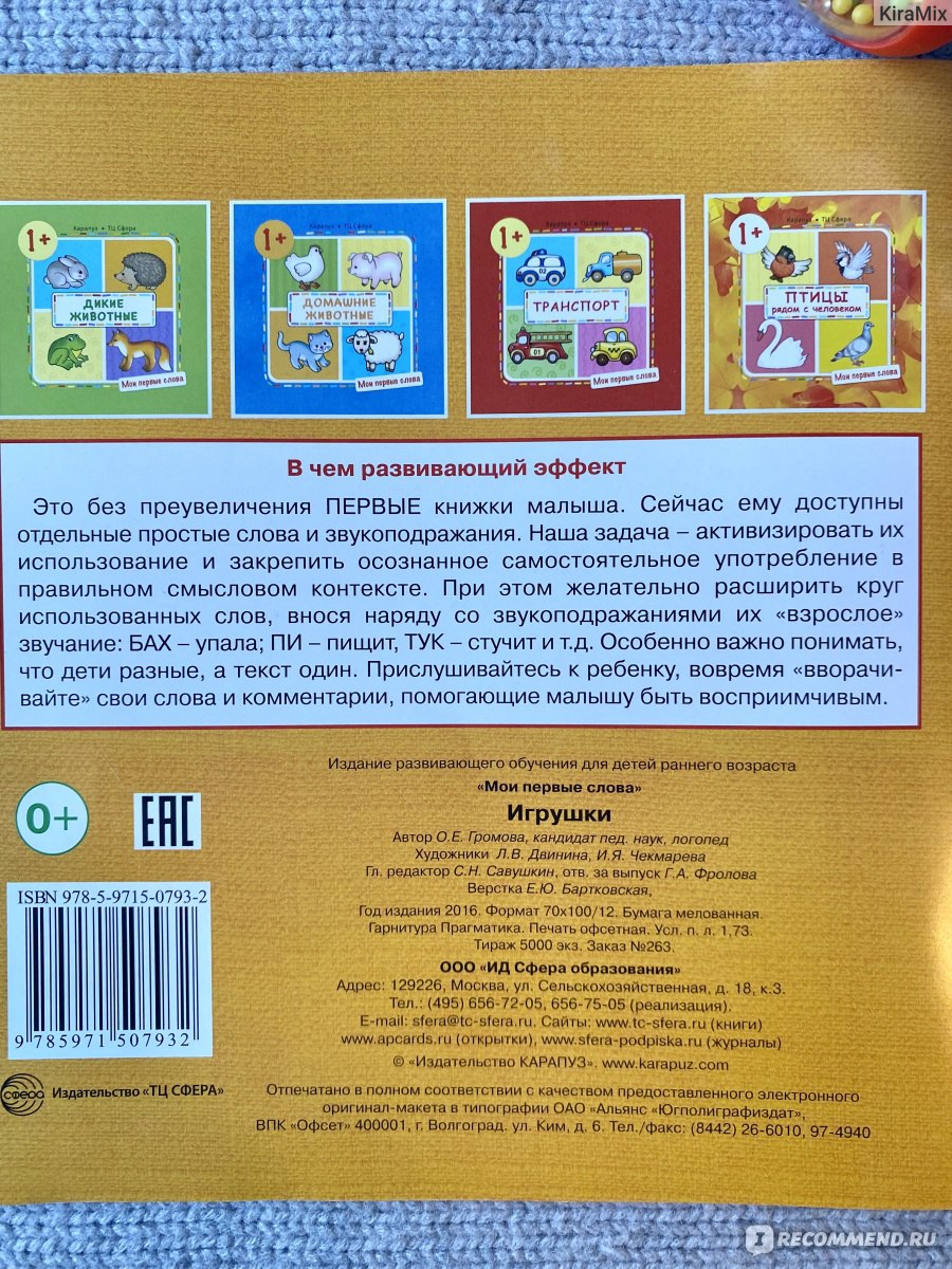 Игрушки. Мои первые слова. Издательство Карапуз - «Слышали про школу семи  гномов для развития малыша? Серия «Мои первые слова» от издательства  Карапуз сильно лучше и не бьет по кошельку» | отзывы