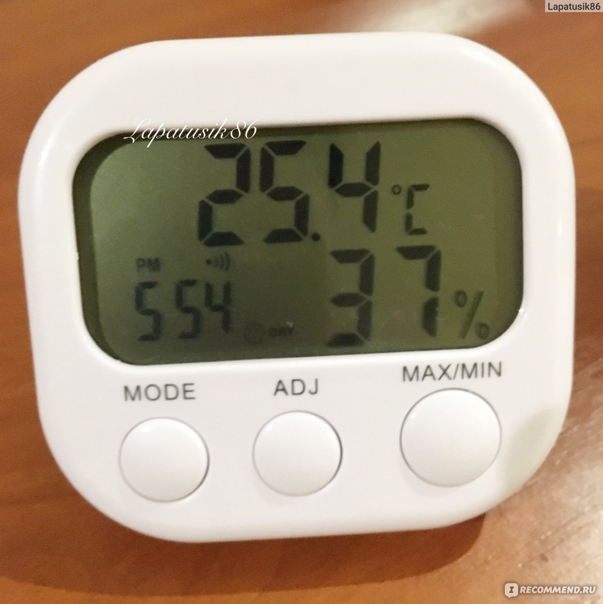 Метеостанция Aliexpress Digital Temperature Humidity Meter Thermometer LCD Clock Alarm фото