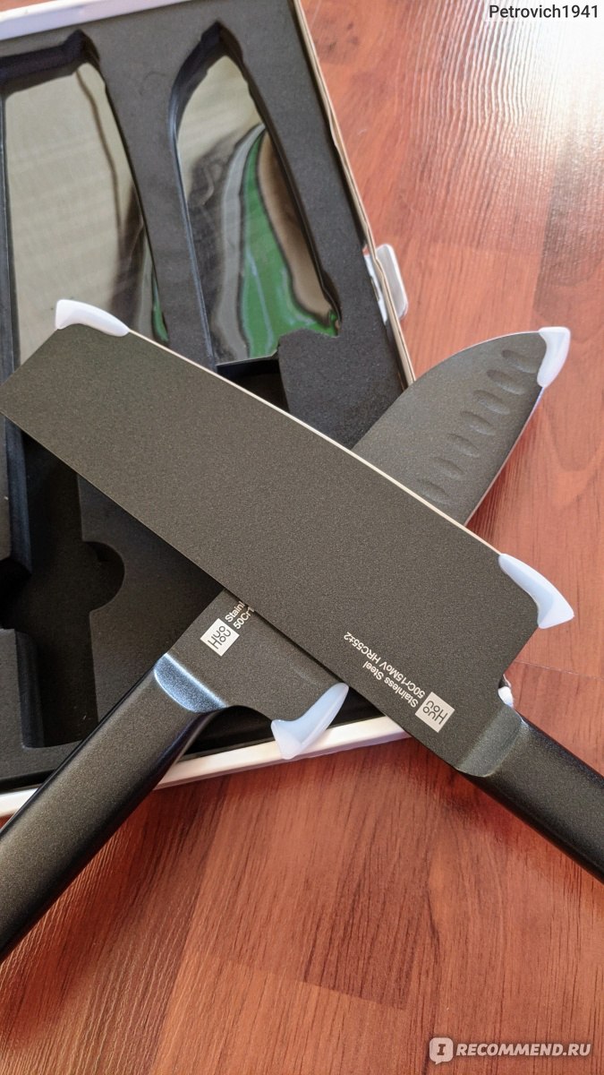 Набор ножей Xiaomi Huo Hou BLACK HEAT KNIFE SET 2 - «С такими ножами  непременно хочется что-нибудь оттяпать» | отзывы