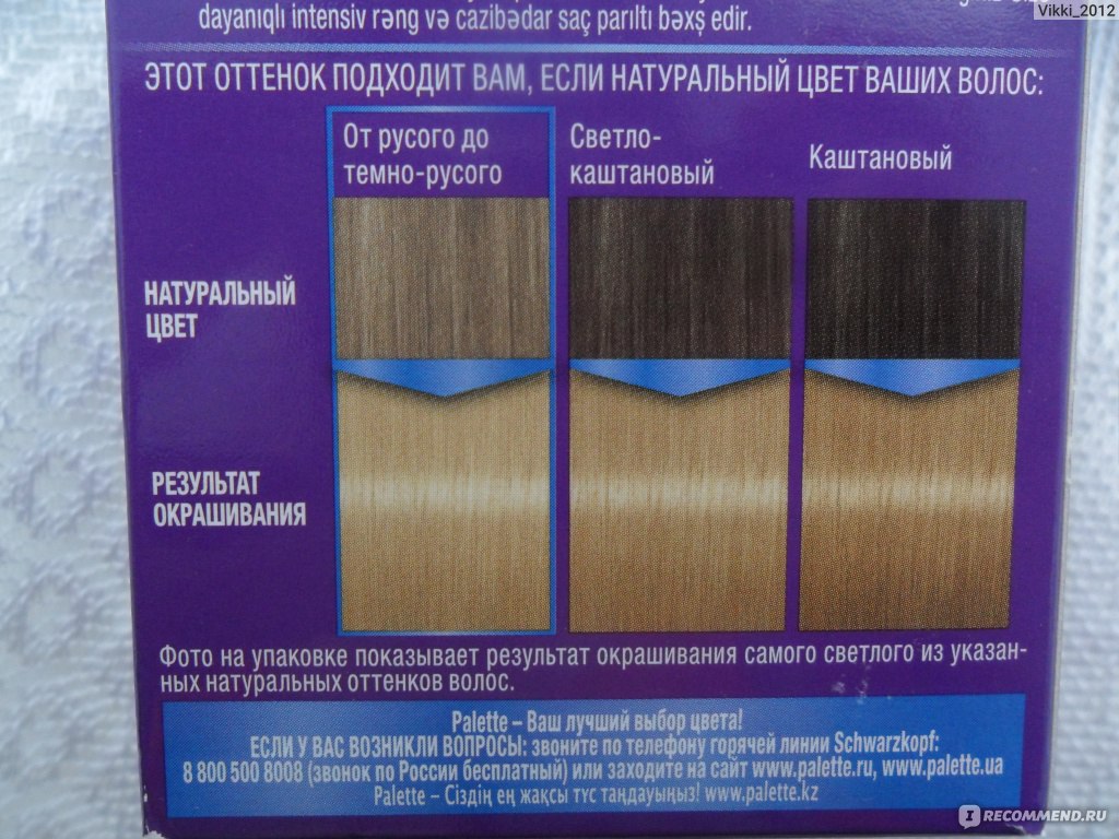 Как осветлить темные волосы краской палет