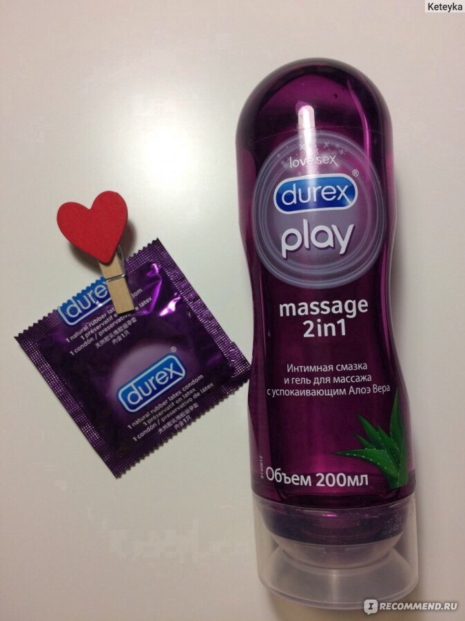 Интимный гель-смазка Durex Play Massage 2 in 1 aloe vera. Массажная 2 в .