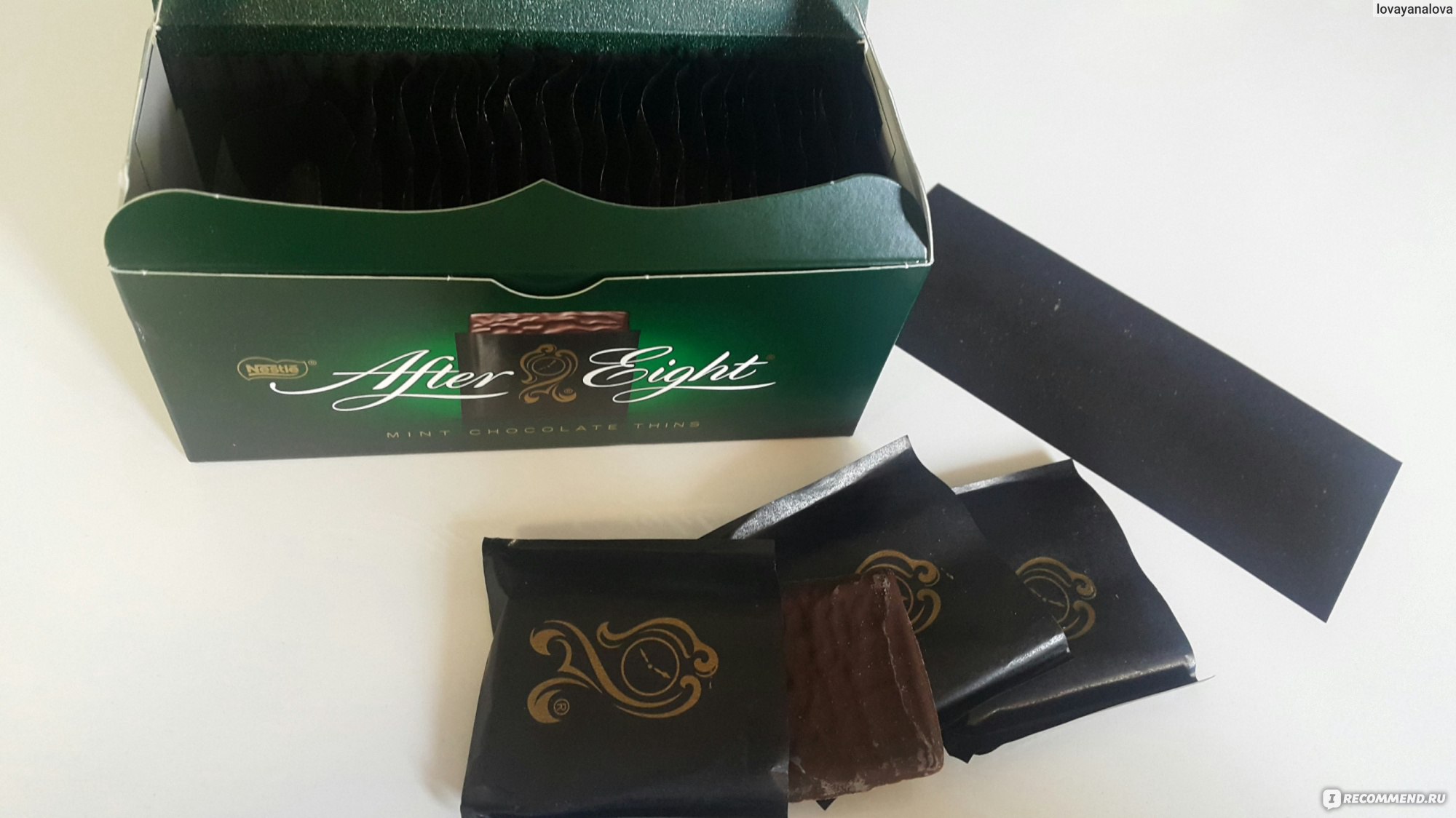 Мятный шоколад Нестле after eight