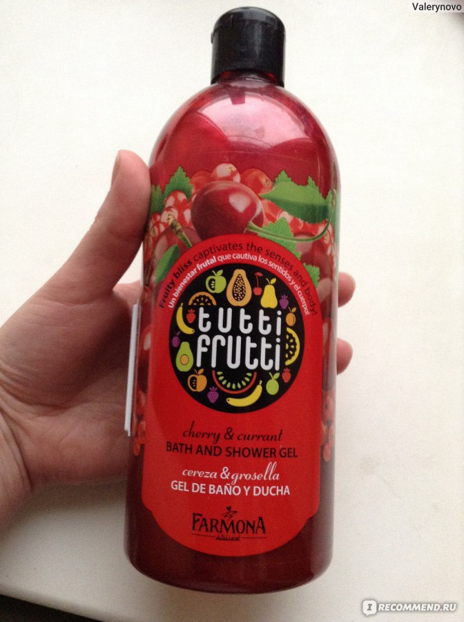 Масло для ванны Farmona Tutti Frutti Вишня и красная смородина - «Пять ...