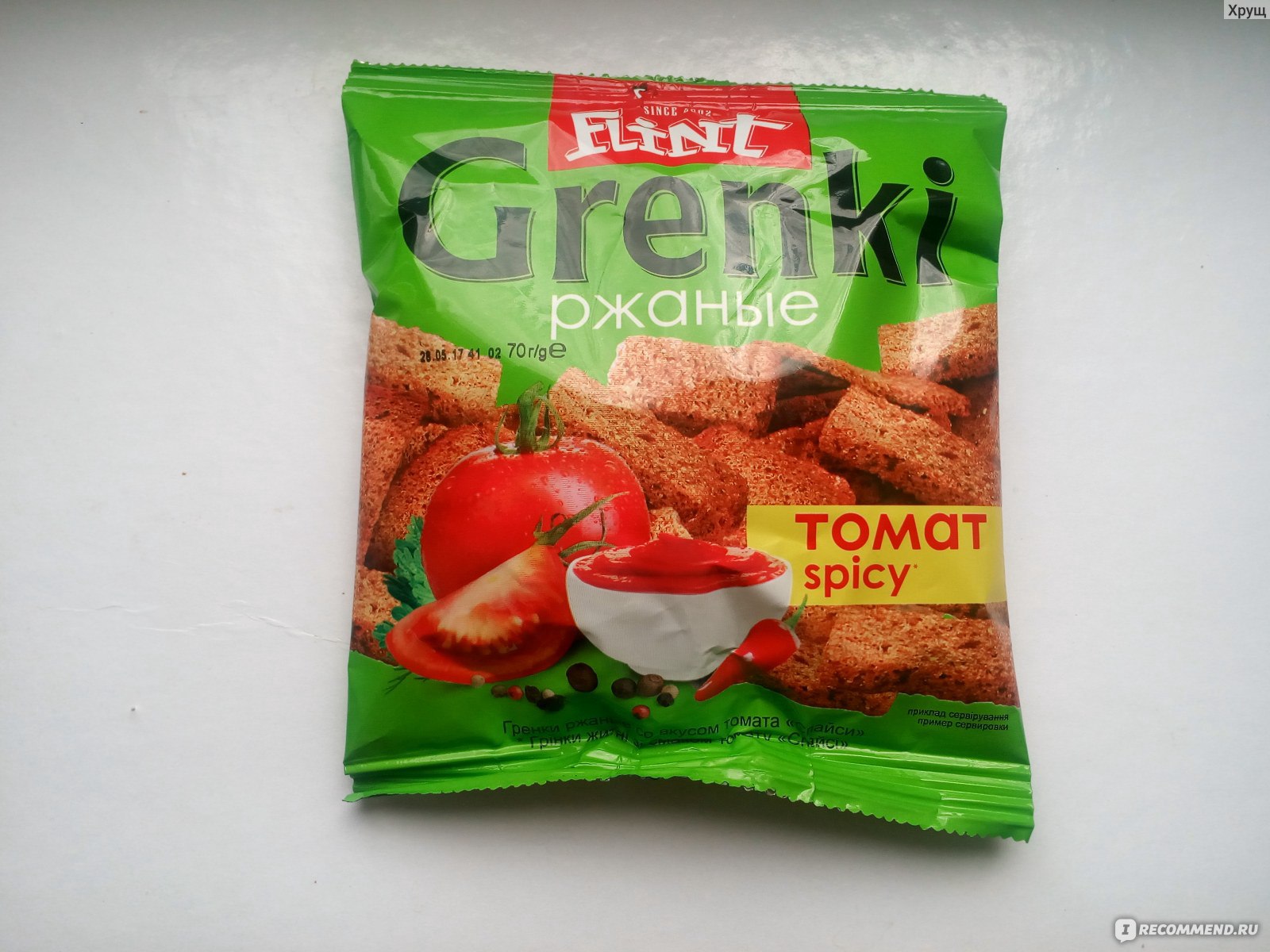 Сухарики Grenki Flint ржаные Томат spicy - «Мой любимый вкус )))» | отзывы