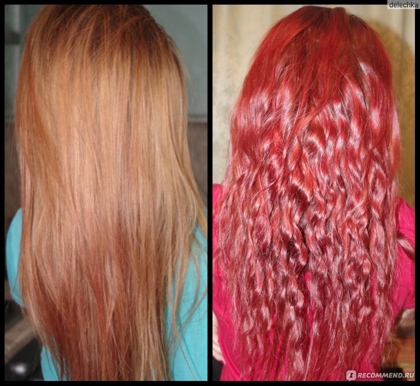 Красный тоник на темные волосы фото до и после