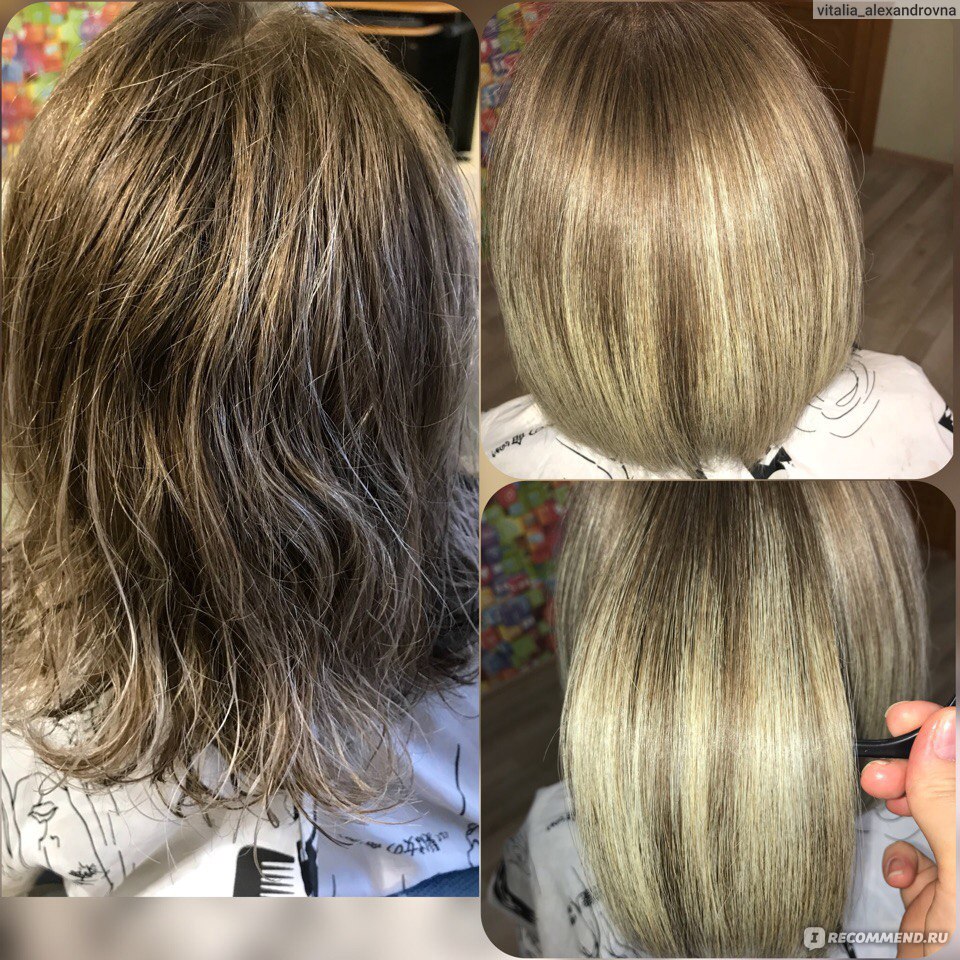 Ботокс для волос на каре фото до и после