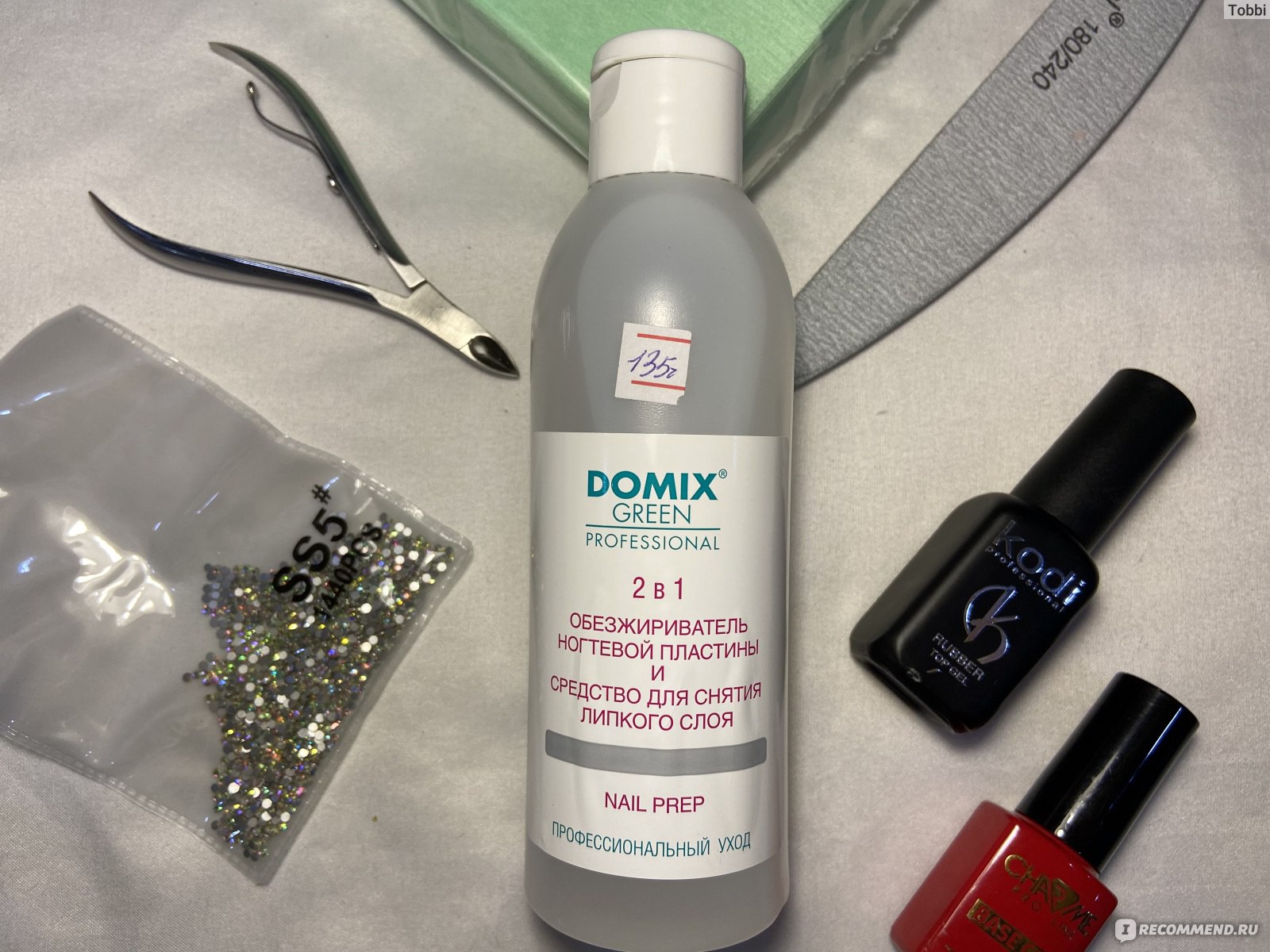 Обезжириватель ногтевой пластины и средство для снятия липкого слоя Domix  Green Professional Nail prep 2 в 1 - «Обезжириватель для ногтей, который не  справляется со своими задачами. Пустая трата денег и времени.» | отзывы