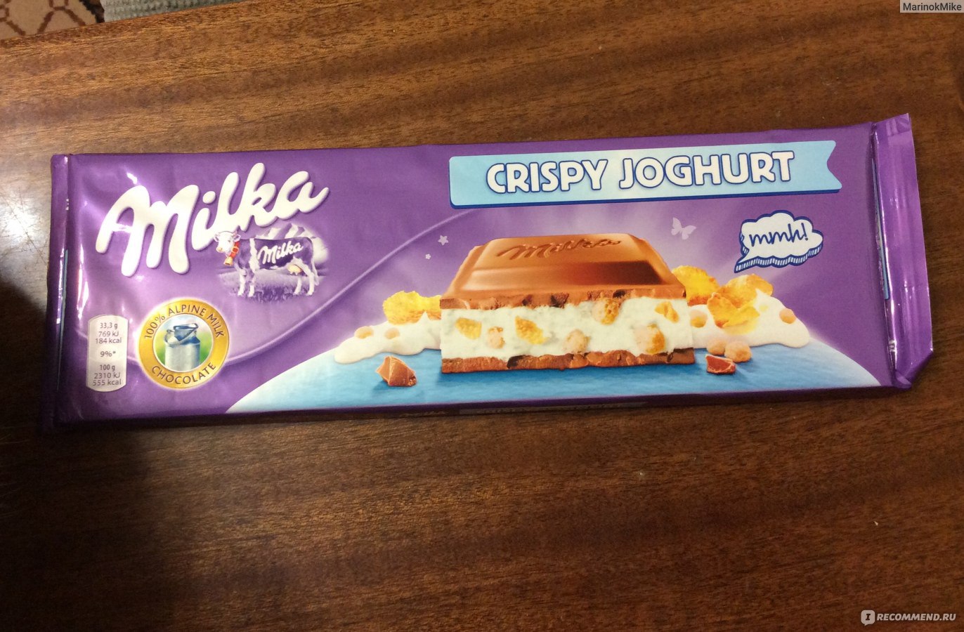 Шоколад Milka Crispy joghurt - «Как приготовить идеальный завтрак? Берём  йогурт, кукурузные хлопья и шоколад и получим Milka Crispy Joghurt» | отзывы