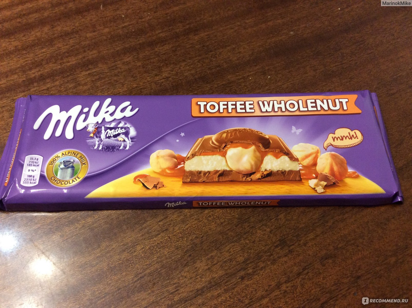 Шоколад Milka Toffee Ganznuss