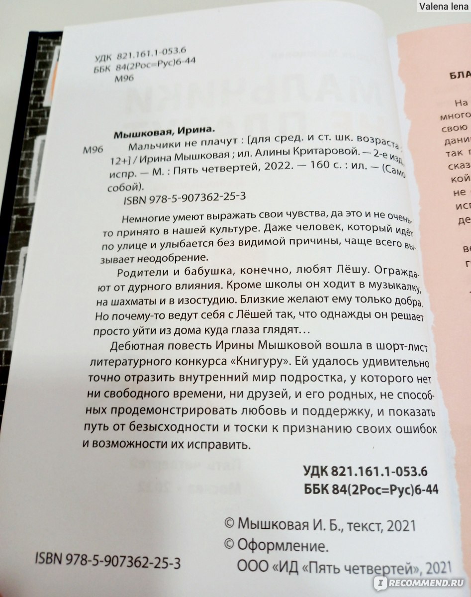 Мальчики не плачут. Мышковая Ирина - «Мальчики плачут...» | отзывы