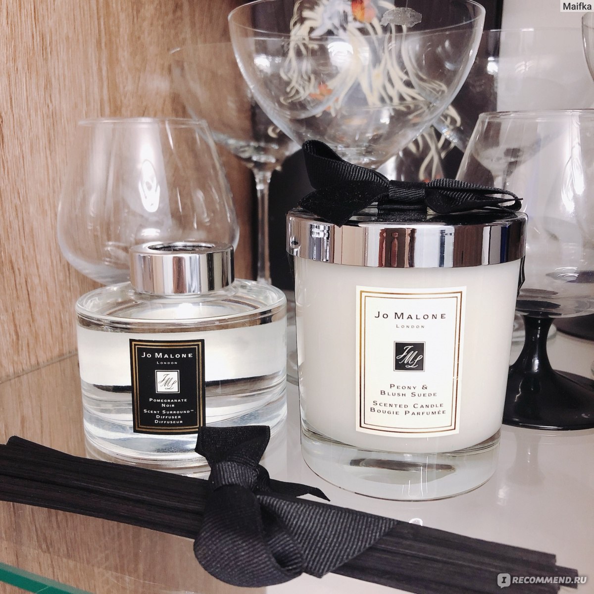 Ароматическая свеча Jo Malone Peony & Blush Suede - «Аромат свежесрезанных  цветов в комнате! Очень яркое и стойкое звучание.» | отзывы