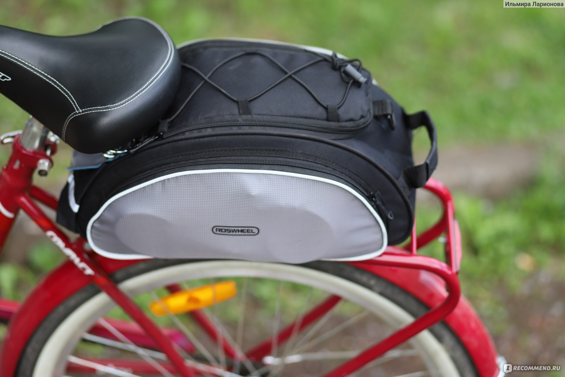 Велосумка Aliexpress Roswheel Bicycle Bag Multifunction 13L Bike Tail Rear Bag Saddle Cycling Bicicleta Basket Rack Trunk Bag Shoulder Handbag фото