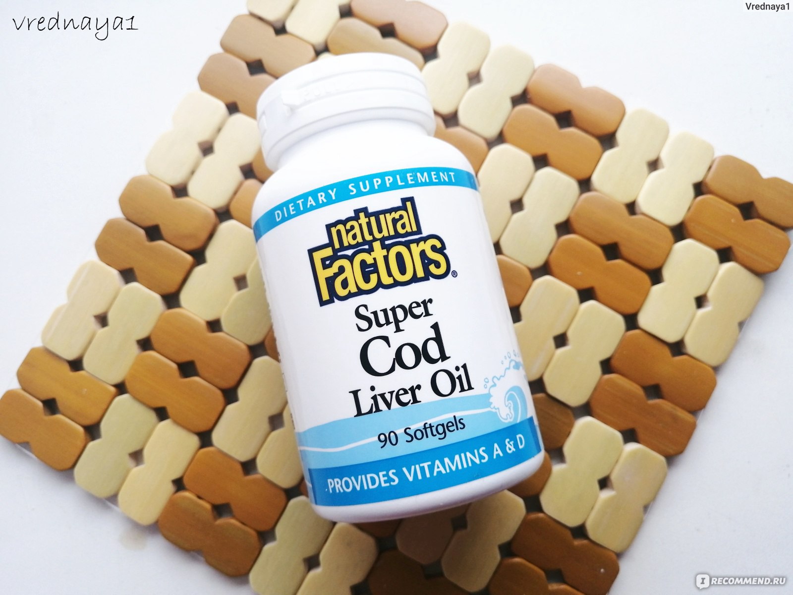 БАД Natural Factors Super Cod Liver Oil - «Раскрою секрет красивых здоровых  волос. Жир печени трески - природный источник витамина А, Д, Е. А также  Омега-3. Добавка к пище для детей и