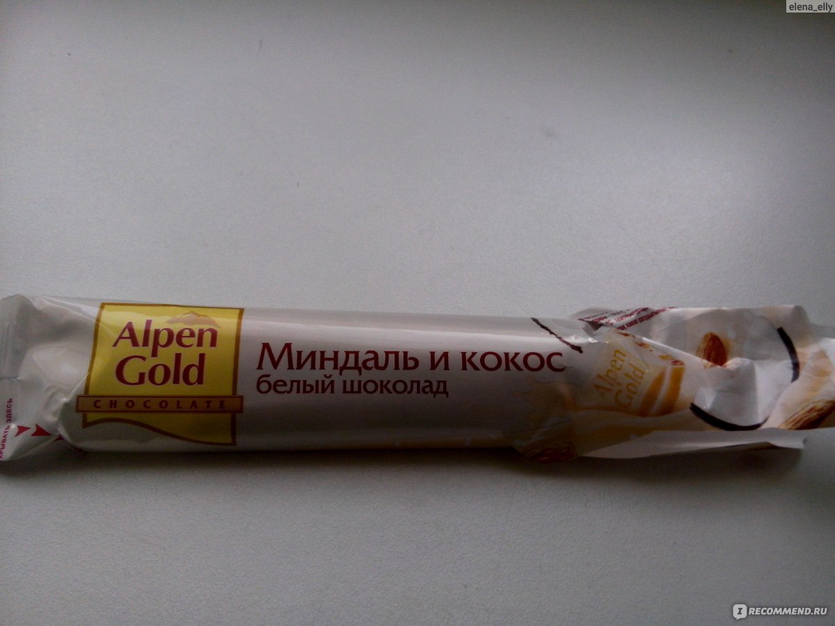 Alpen Gold белый миндаль Кокос 85гр