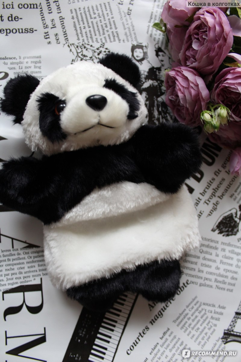 Игрушка на руку Aliexpress Animal Hand Puppets Panda Puppets Baby Toys  Stuffed Baby Plush Toys Happy Family Fun Hand Kids Learning & Educational  Toy - «Игрушка-панда, которая стала любимым развлечением у пятимесячного