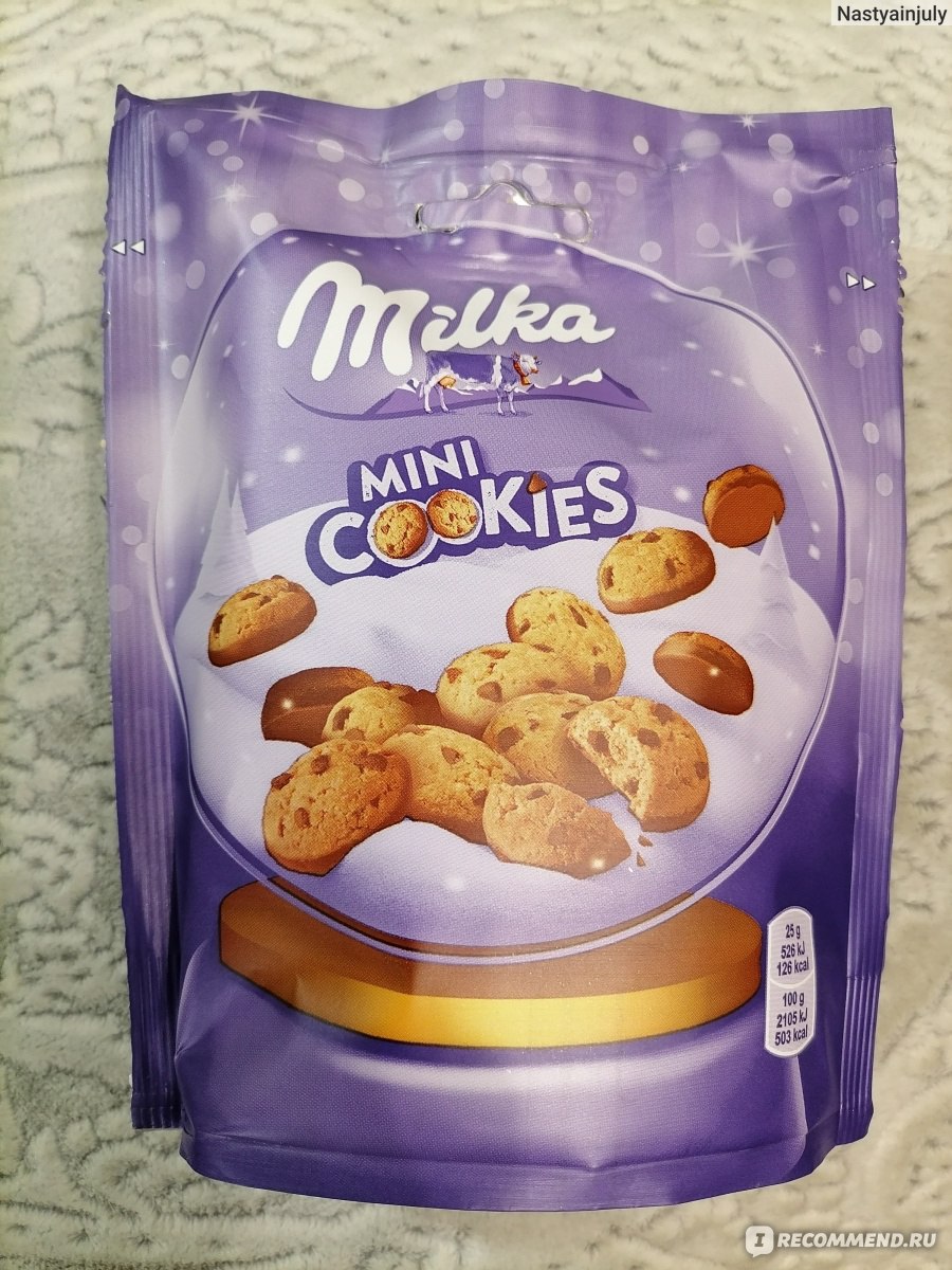 Печенье Milka Mini Cookies с кусочками шоколада, частично покрытое молочным  шоколадом - «Пробуем вкусняшки от Milka и создаем новогоднее настроение!» |  отзывы