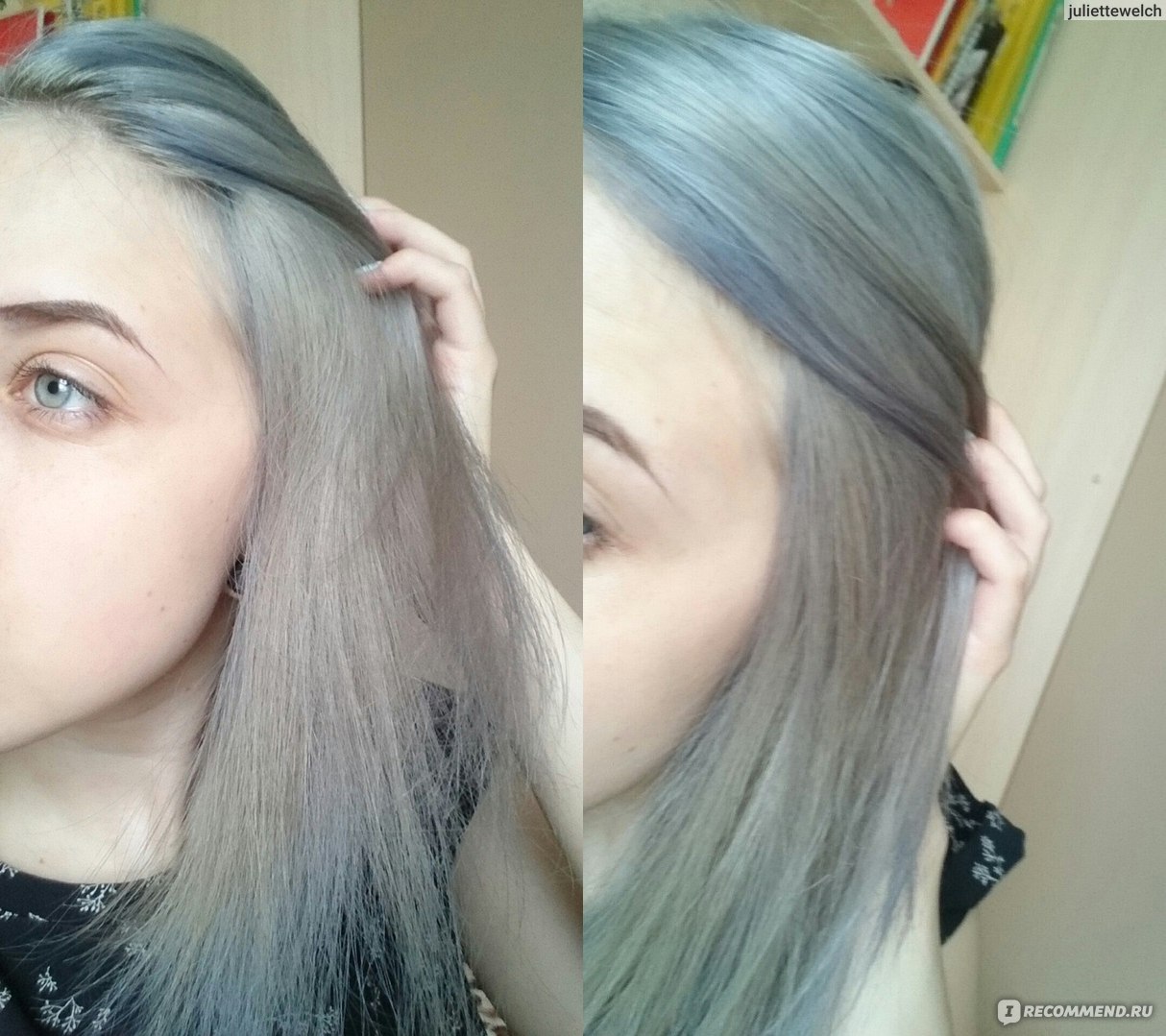 Тоник для волос пепельный фото до и после