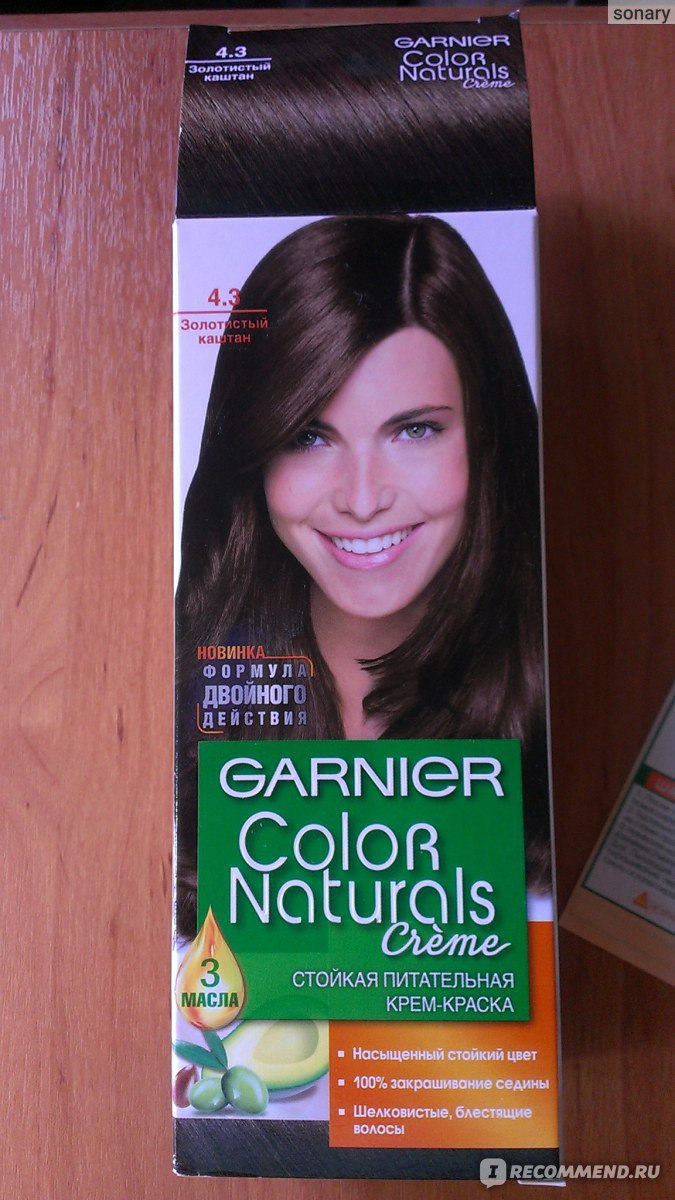 Краска для волос garnier color naturals 4 3 золотистый каштан