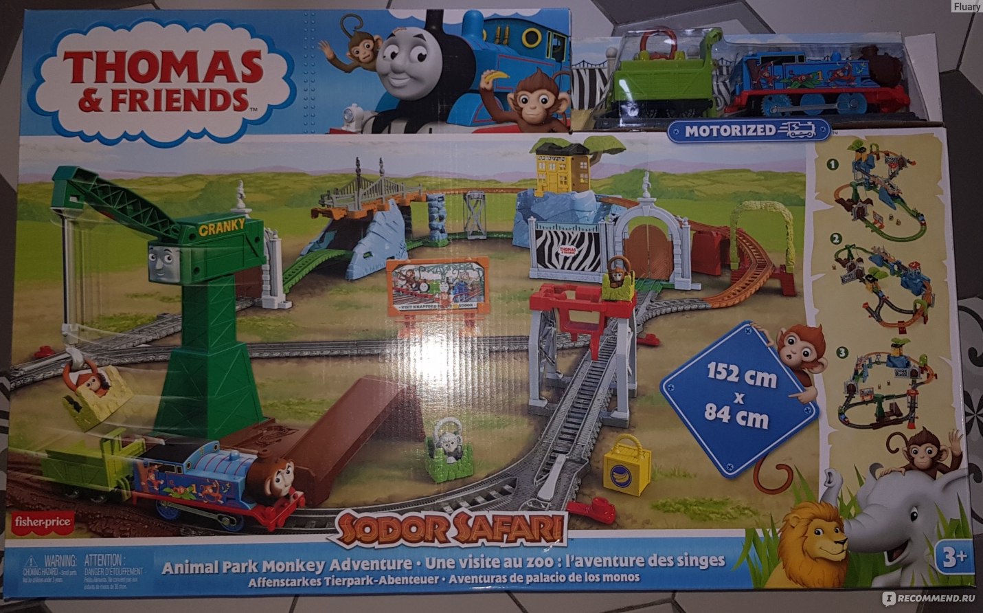 Thomas & Friends Трек-мастер Парк с животными-приключения обезьянок -  «Качественная дорога с любимым героем, ребенок увлечется надолго.» | отзывы