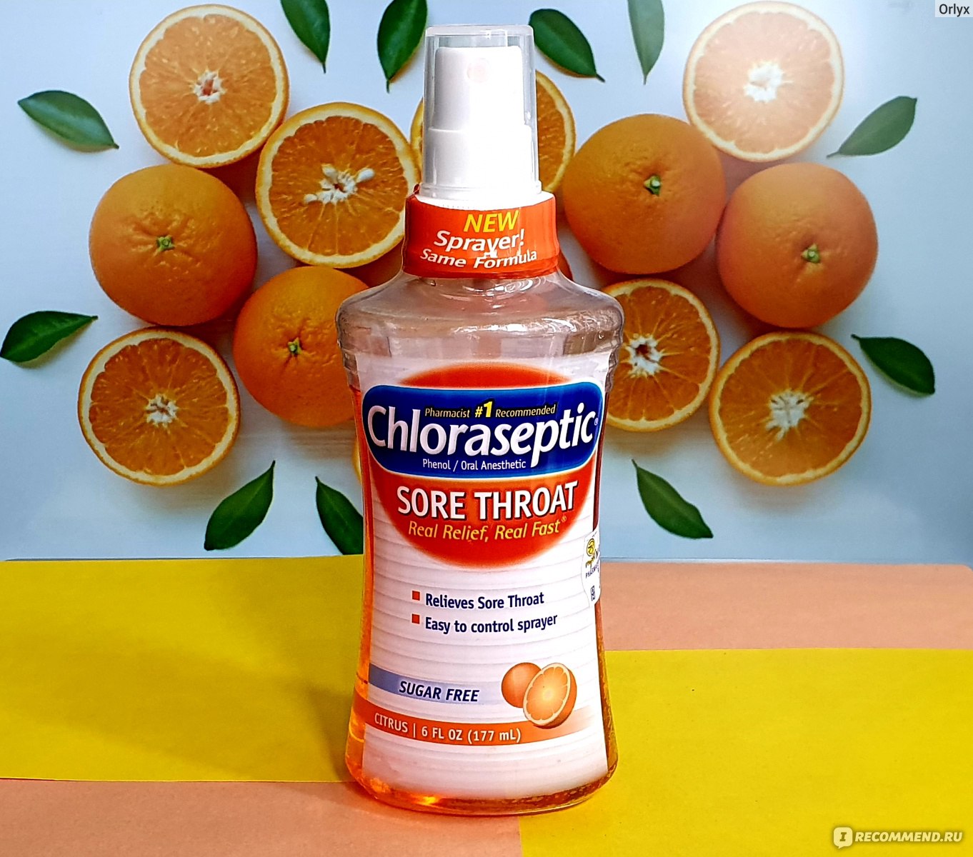 Спрей для горла Chloraseptic Sore Throat Spray Citrus фото