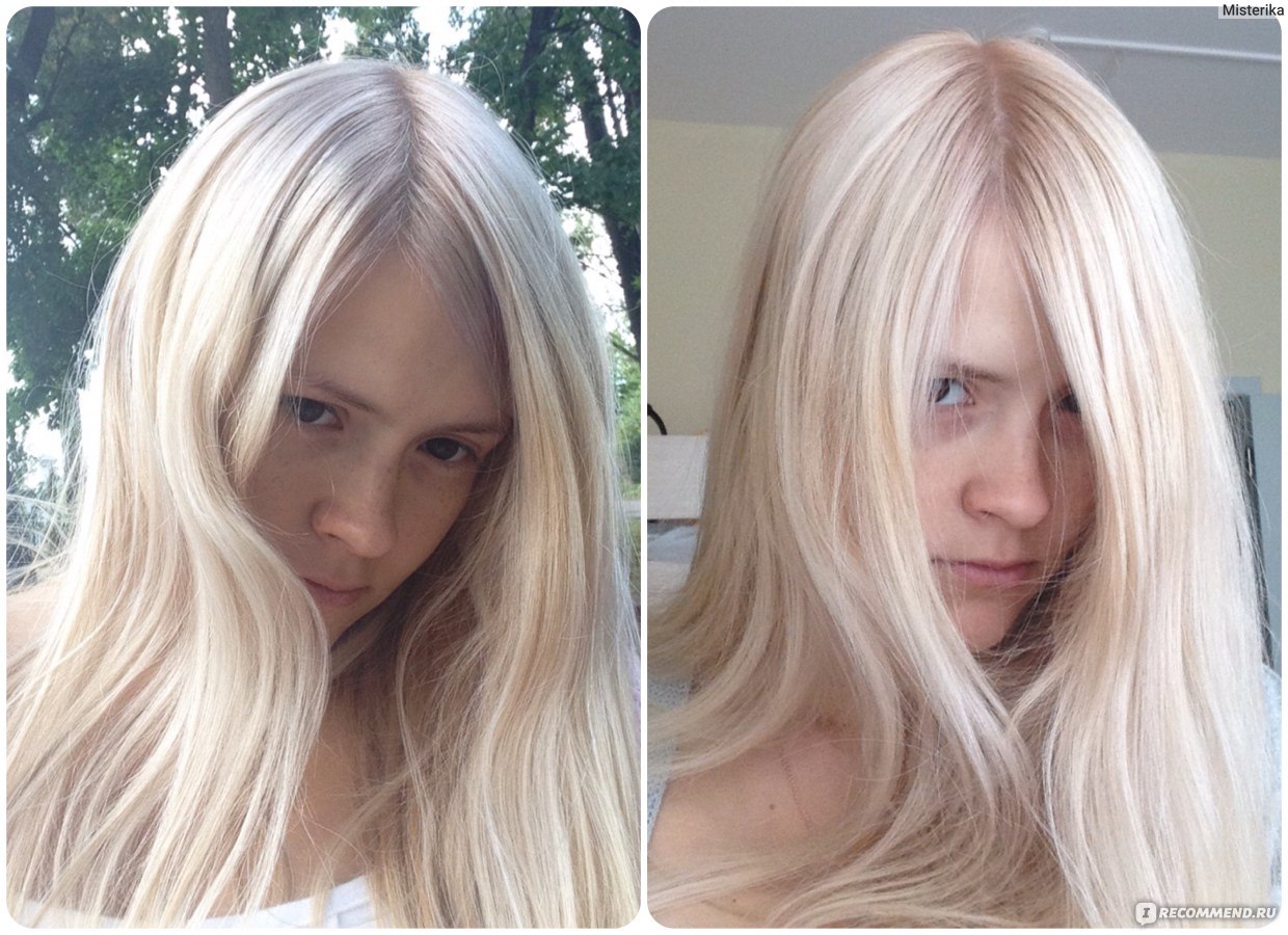 Перламутровый блонд фото до и после