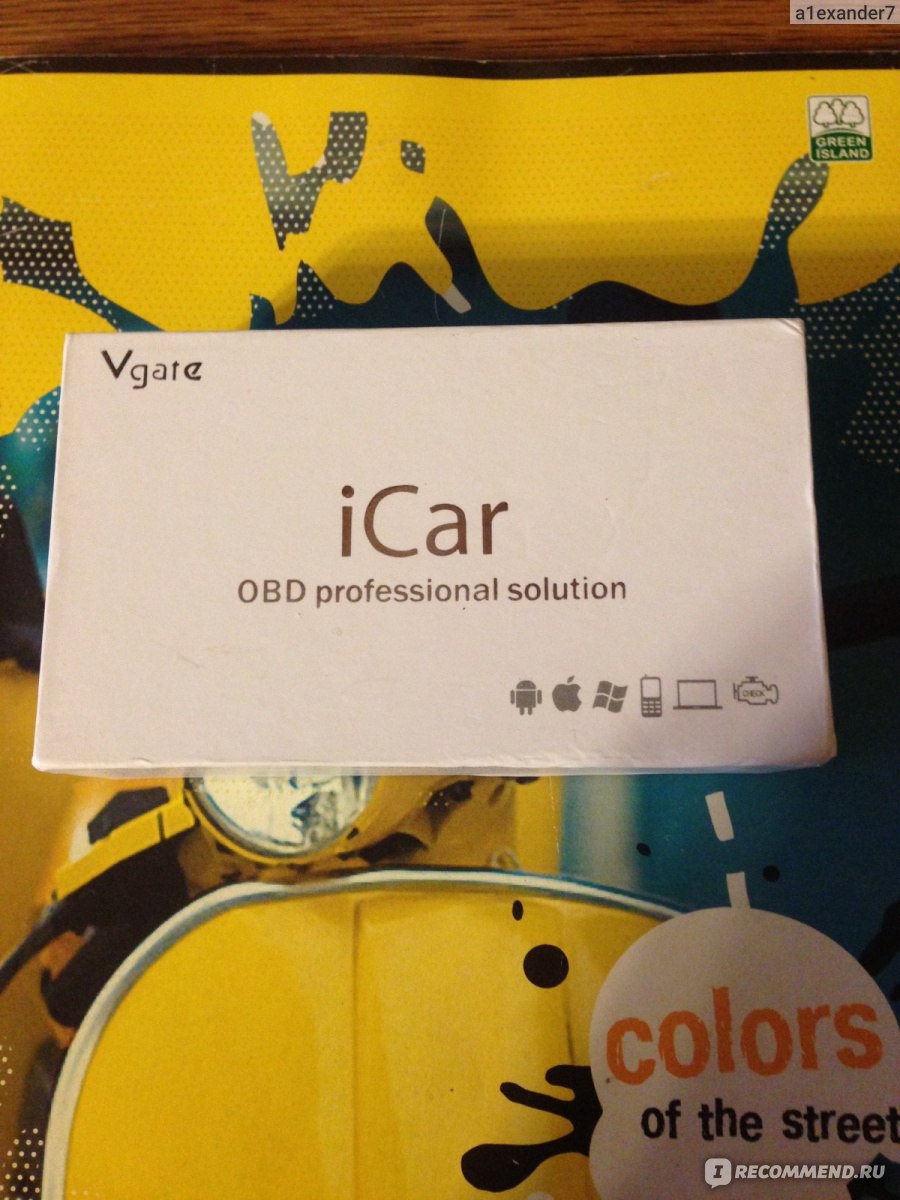 Бортовой компьютер Vgate iCar OBD 2  фото