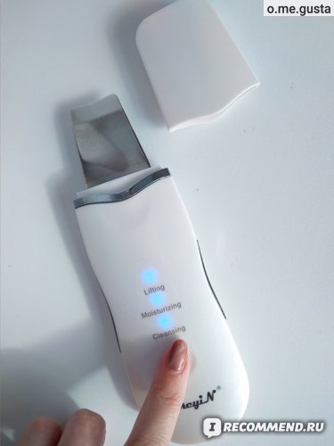 Аппарат для ультразвуковой чистки лица Aliexpress Ultrasonic Skin Scrubber CkcuiN 42 фото